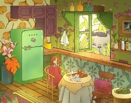 插画壁纸|宫崎骏治愈系动漫场景插画作品 可做壁纸哦