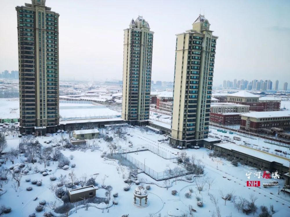 一早起来宁河已经变成了 银装素裹的世界 宁河区气象台于2020年12月
