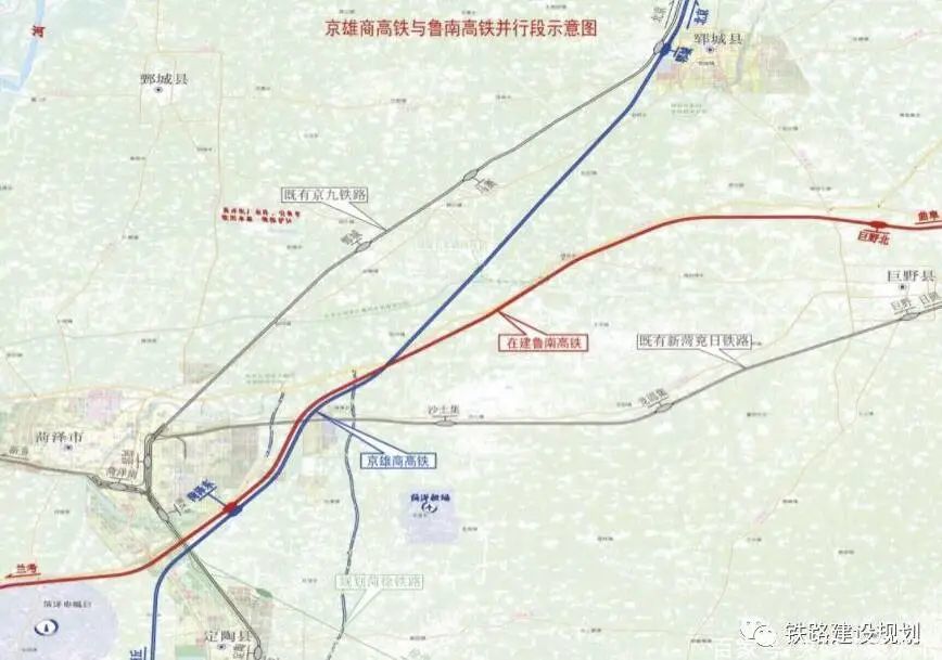 雄安新区至商丘段是京港台通道的重要组成部分,线路位于京沪高速铁路