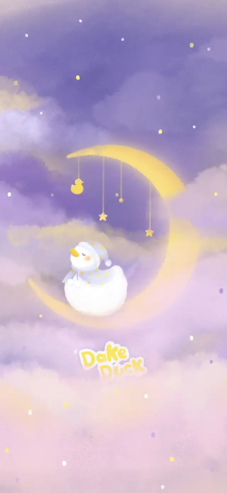 紫色梦幻系小鸭子壁纸
