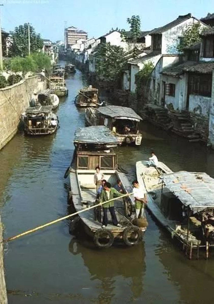 老照片:80年代的苏州,小桥流水人家,记忆中的江南水乡