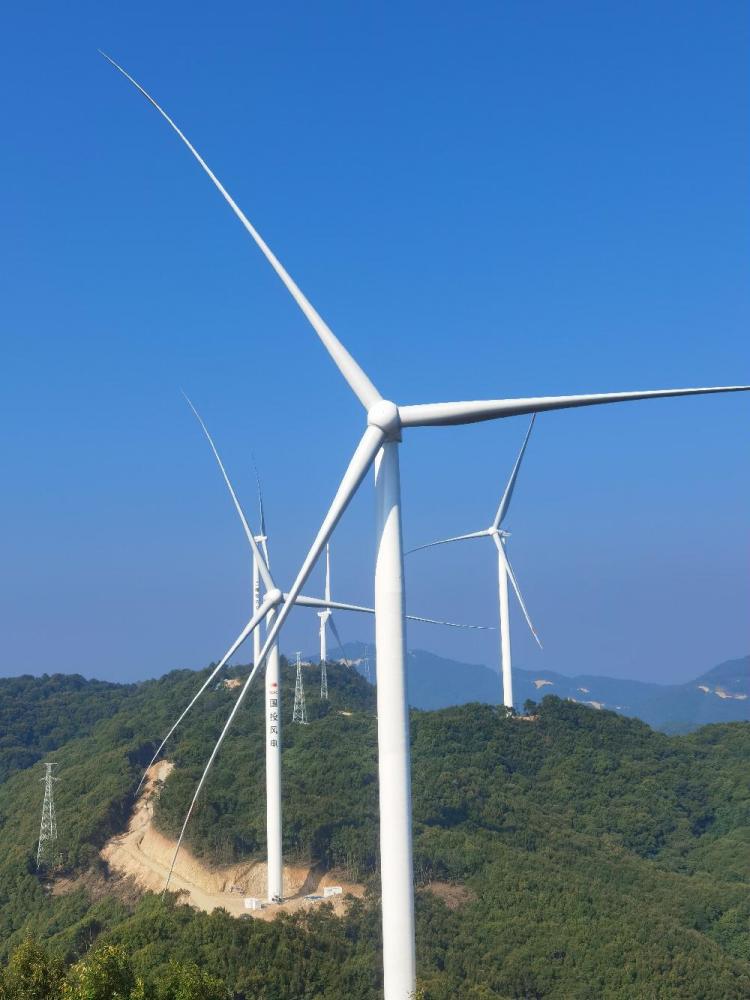 中国能建云南院勘察设计国投浦北龙门风电场二期工程投产