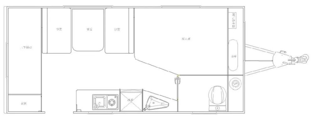 拓家拖挂房车,外观简约却内有"乾坤",原木豪华配置,睡卧空间充足