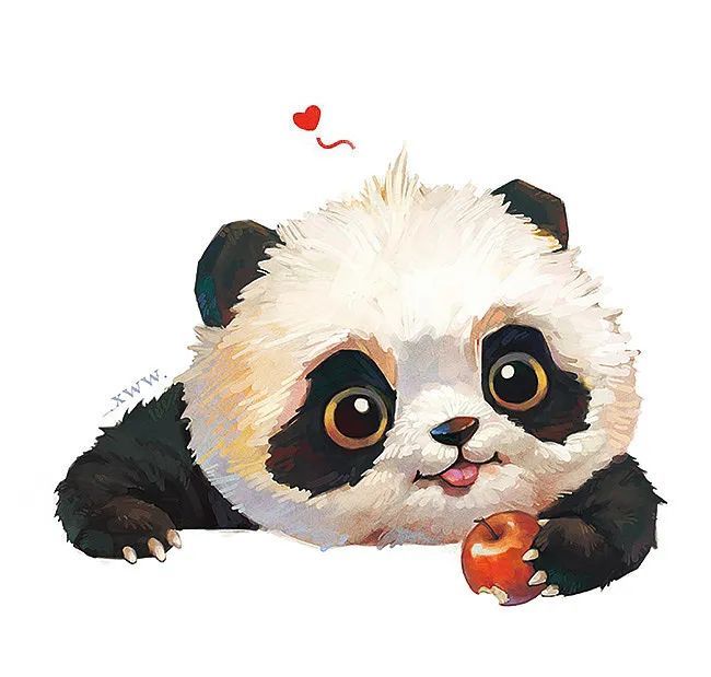 一组萌萌哒小动物手绘,可爱的不得了