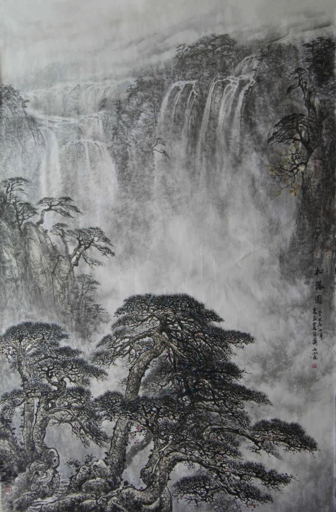 京海墨韵|赏陈克永的山水画,解读国画中"松树"的人文寓意