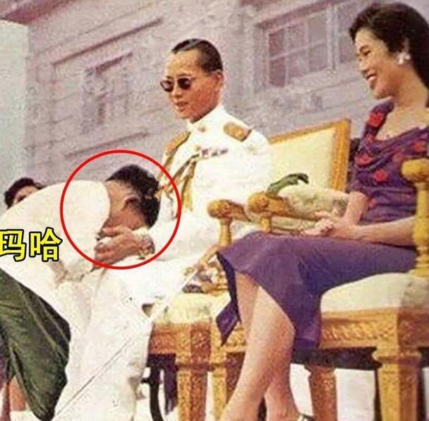 泰王年幼时照片曝光,父亲普密蓬宠溺有加,诗丽吉笑看父子玩闹