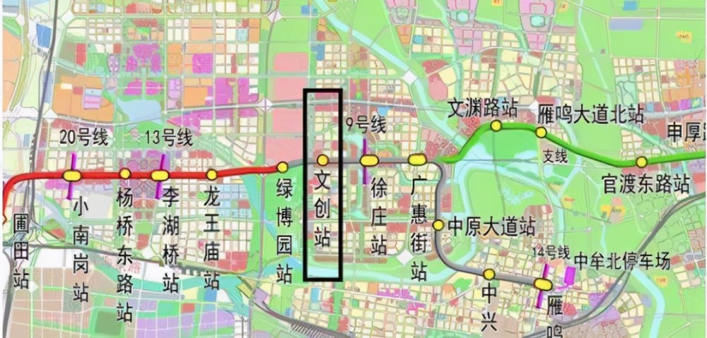 郑州地铁8号线:中原区～金水区～管城区～郑东新区～中牟县