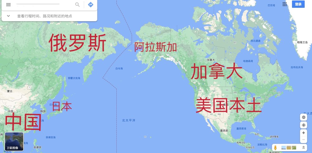 阿拉斯加在世界的地理位置
