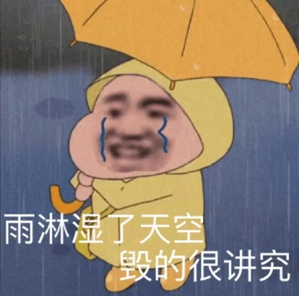 表情包|雨淋湿了天空,毁的很讲究