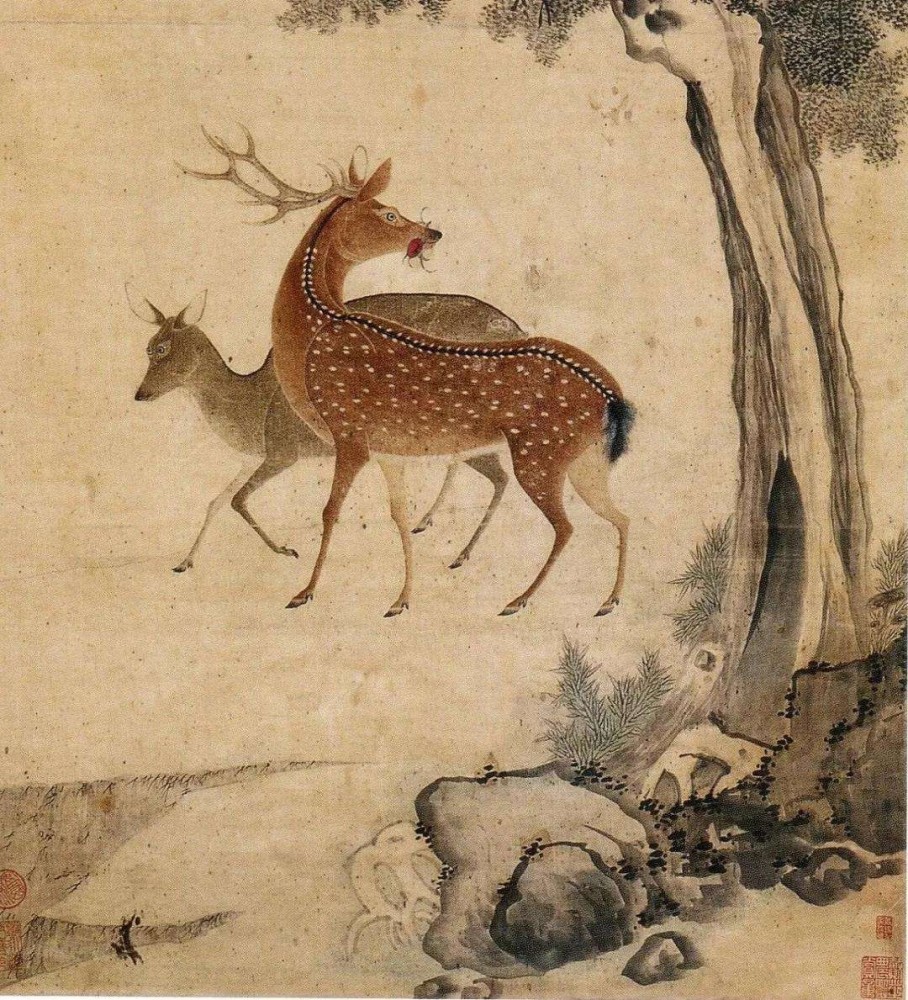 工笔国画鹿喜欢的收藏