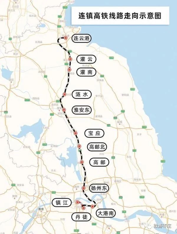 江苏省已经为枣庄南下铺就了又一条高铁线路