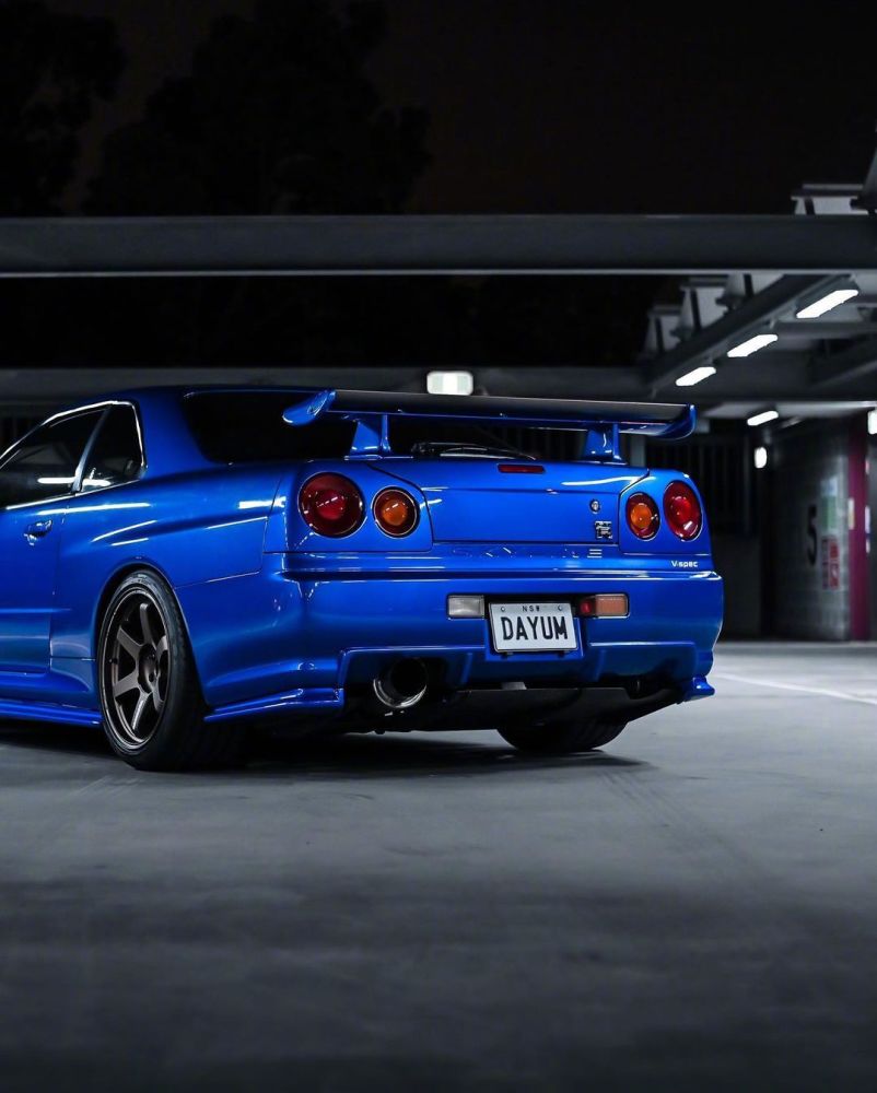 超赞的蓝色战神gtr r34