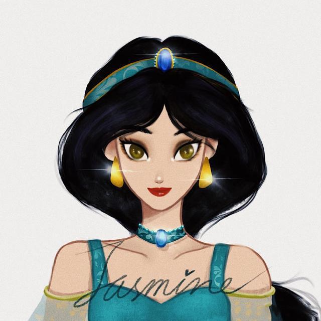 茉莉公主是迪士尼公主中很有特点的一位公主,她与其他公主有着不同的