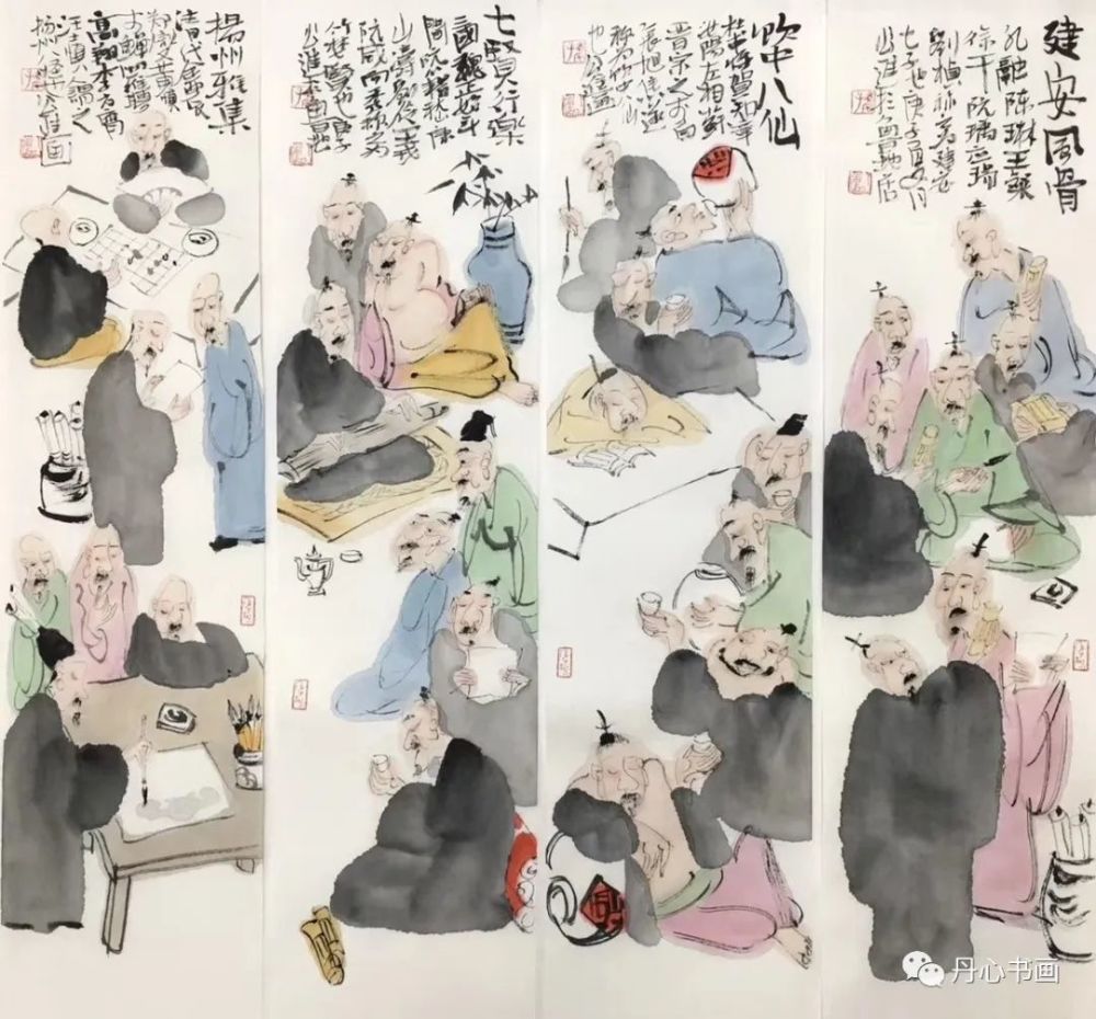 墨色通透有生机,人物幽默有趣味|人物画家公进