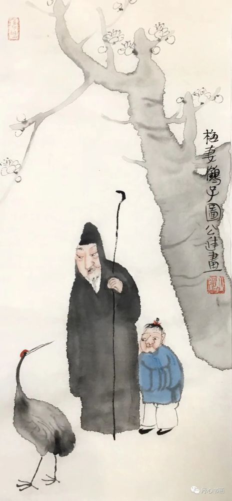 墨色通透有生机,人物幽默有趣味|人物画家公进