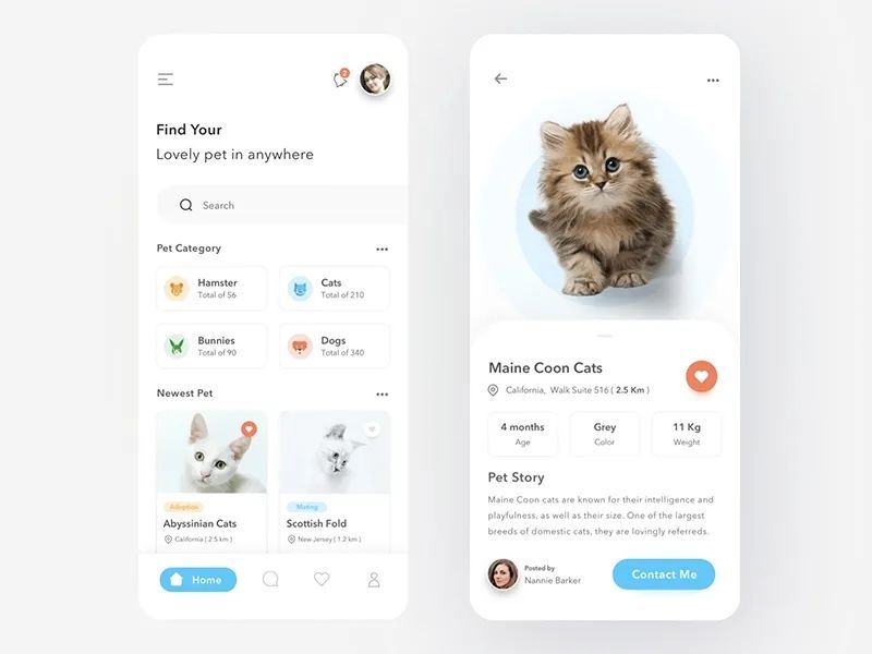 爱护萌宠!25组宠物主题app ui界面设计_腾讯新闻