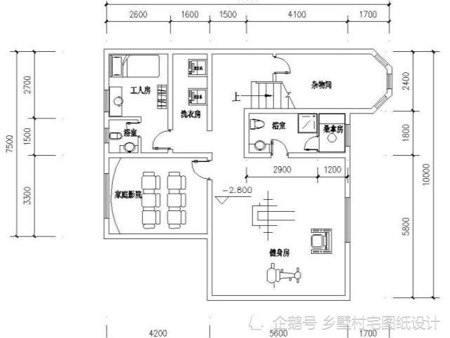 在农村9.8x12米二层带地下室欧式豪宅,半独立厨房 超大落地窗