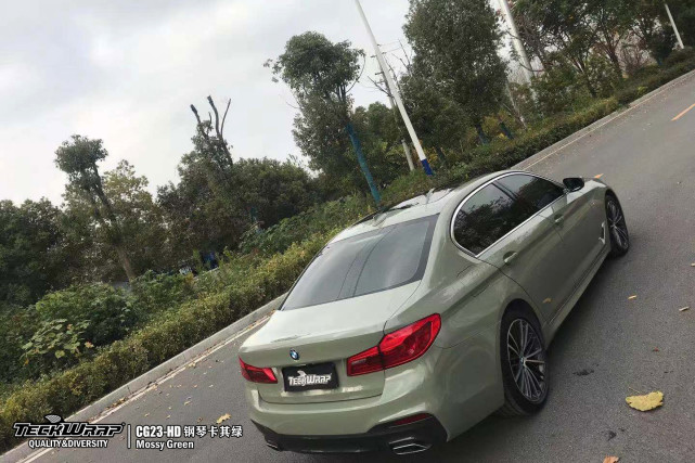 teckwrap秃鹰进口车身改色膜|cg23-hd钢琴卡其绿|宝马