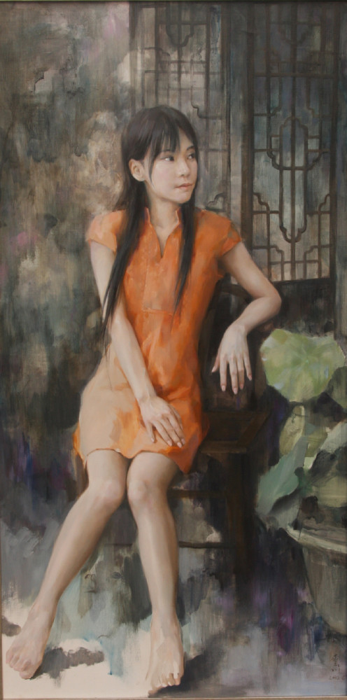 八零后艺术家谭云川人体油画中的少女,唯美而写实