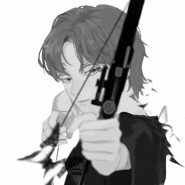 动漫男头黑白系忧郁伤感男生头像