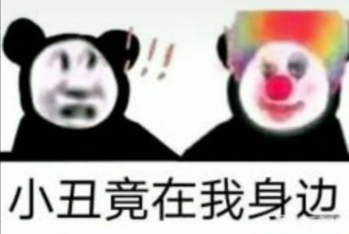 熊猫头表情包:小丑竟是我自己