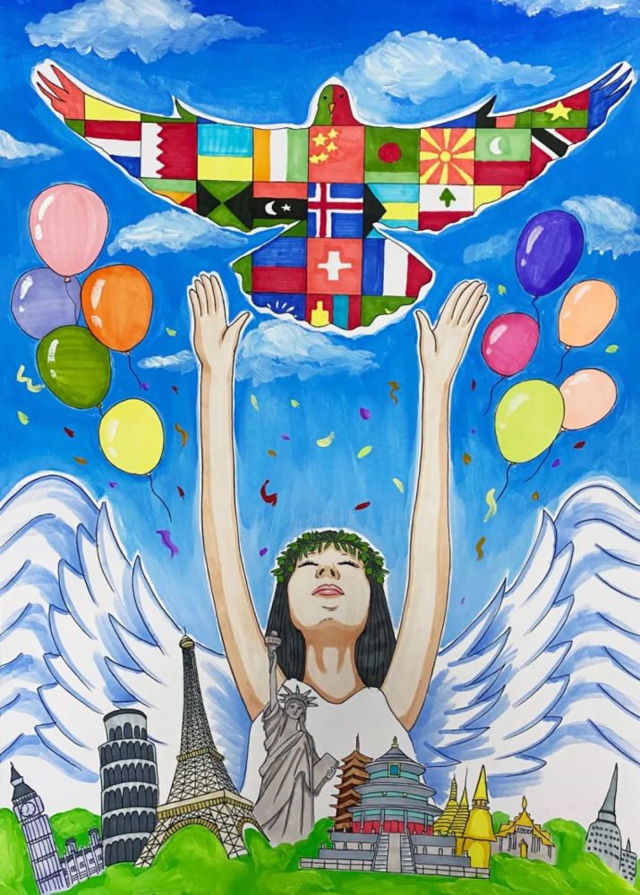 学子风采 | 我校学子在2020·全国少年儿童世界和平海报作品展中硕果