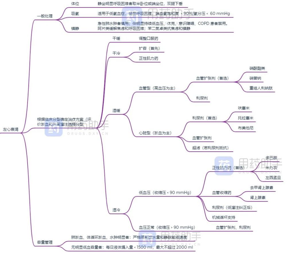 诊疗顾问之急性心衰思维导图