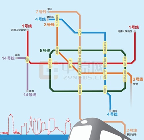 郑州地铁3号线,4号线月底齐发 换乘站和换乘线路详情