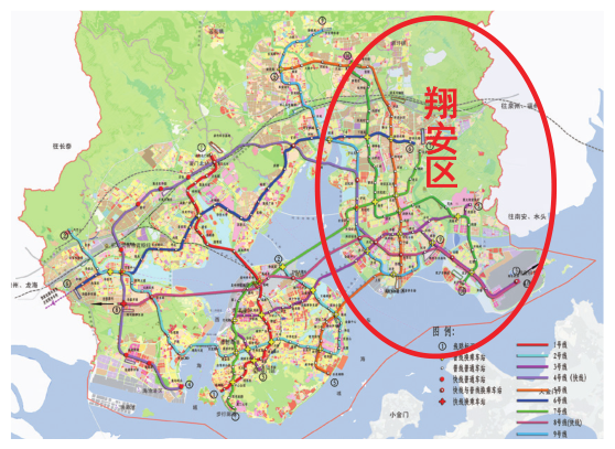 翔安7条地铁 动车站 47幅宅地!8号线与r1重合