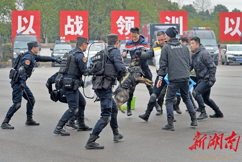 燃看长沙特警这样技能比武