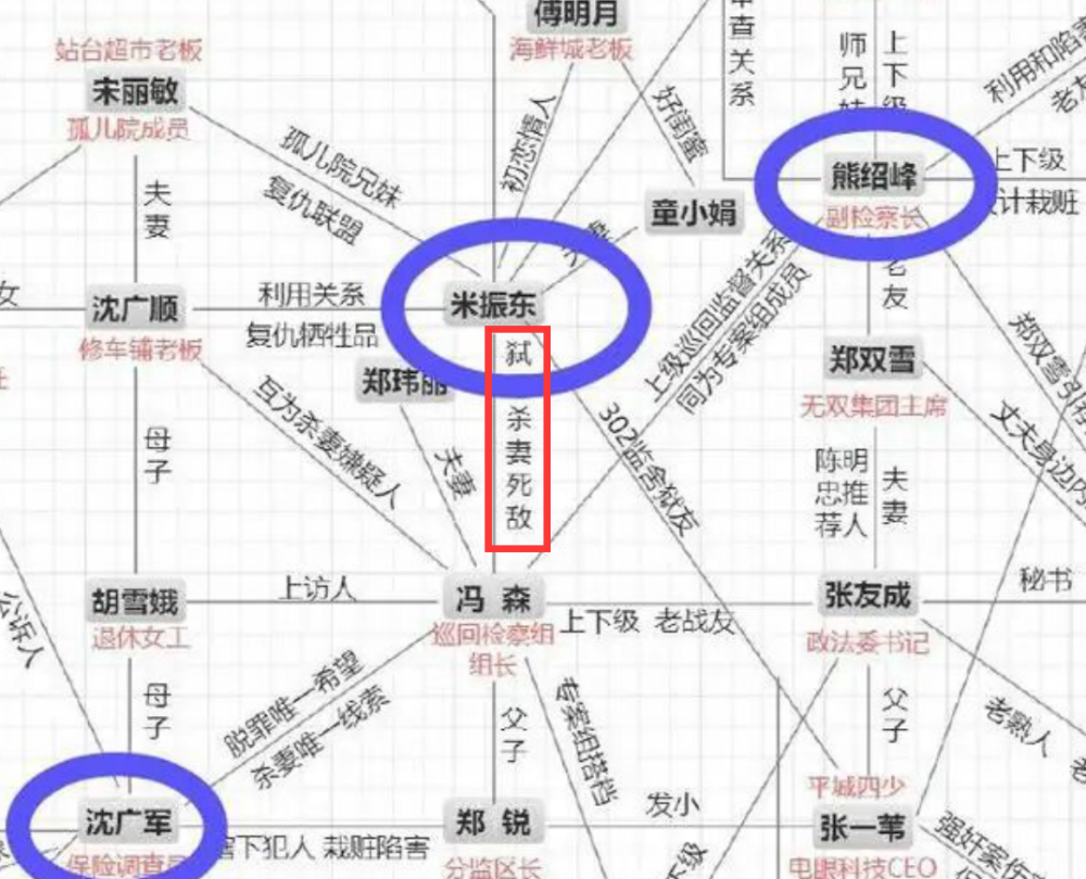 巡回检察组:人物关系图曝光,害冯森妻子的凶手是米振东,太意外