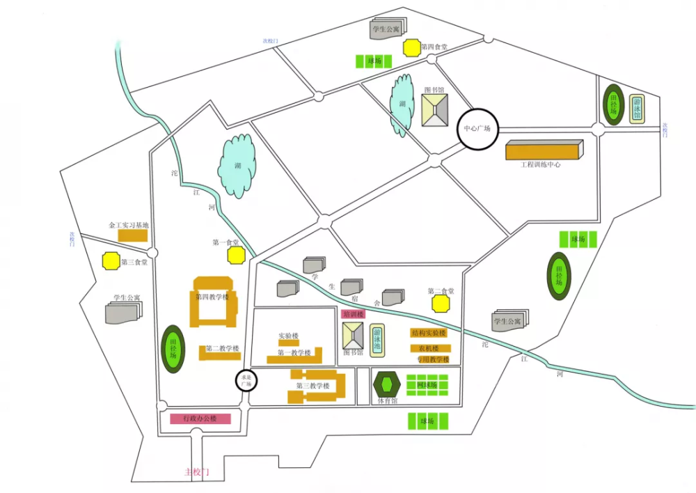 西华大学考点平面示意图