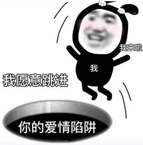 表情包我愿意跳进你的爱情陷阱