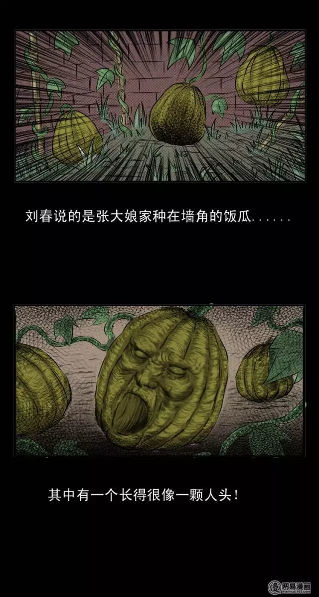 民间诡谈漫画《人头瓜,成精了的人头瓜!