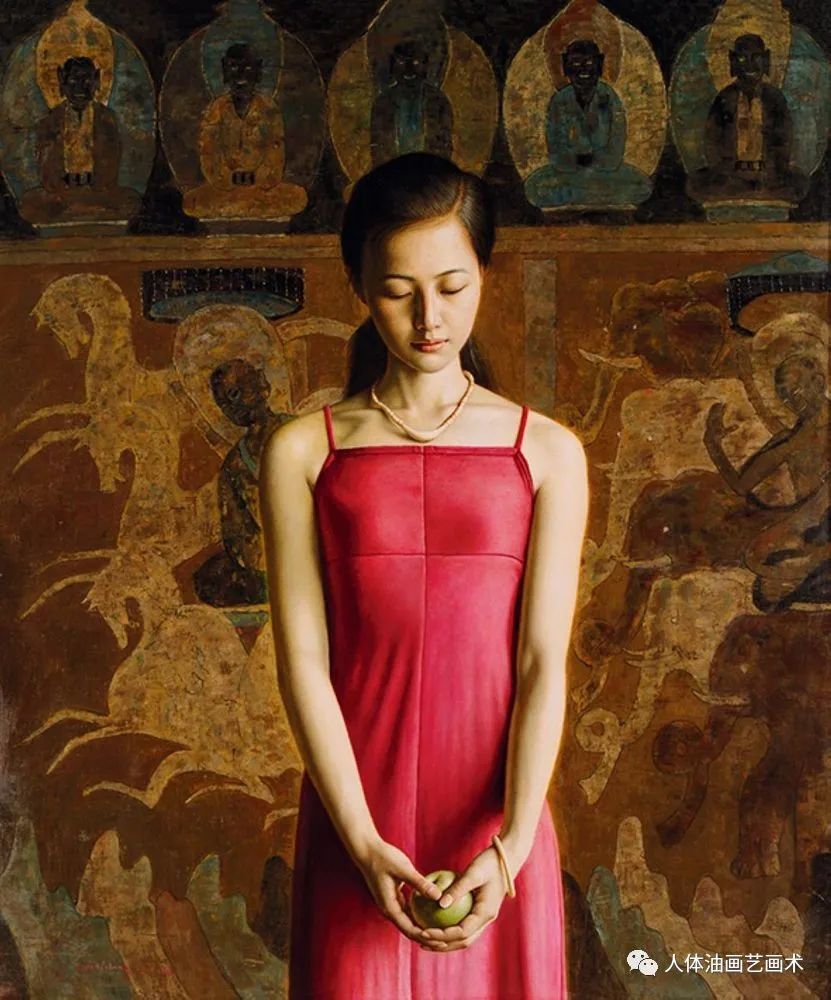 中国油画:美女如花