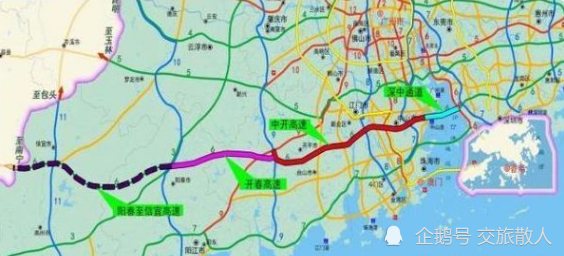 开春高速在广东高速公路网的位置首先,开春高速介绍开春高速公路起于