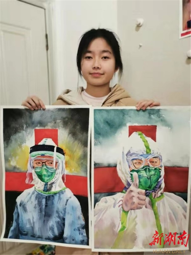 龙山县高中生曹栀绘画作品获国际大奖