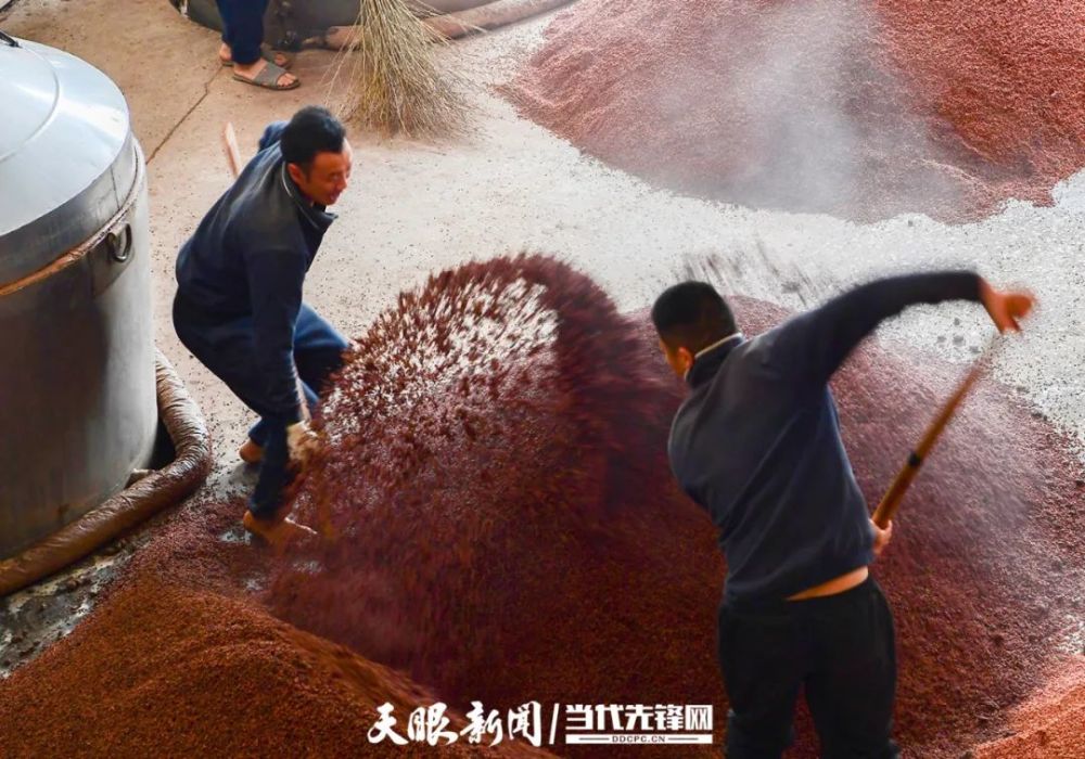 而将高粱磨成三七成,继续保持高比例的整粒高粱投料,则是茅台工艺的