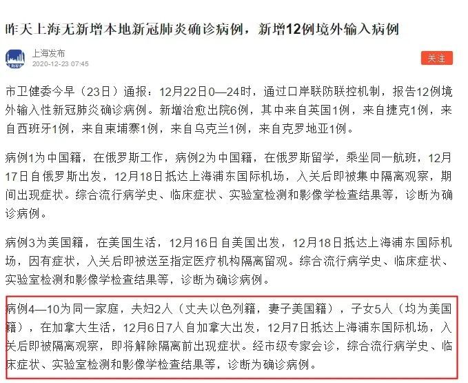 *上海境外输入疫情新闻
