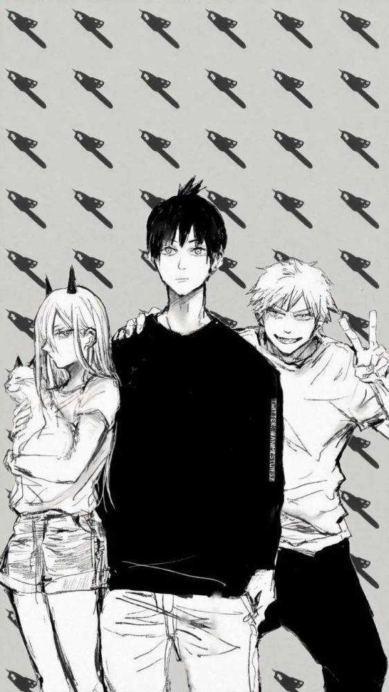 壁纸|替你们找来了一组大热漫画《电锯人》壁纸