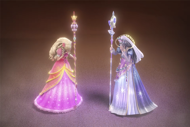 而灵公主的权杖是粉色的,看起来蛮漂亮,也很符合灵公主的气质.