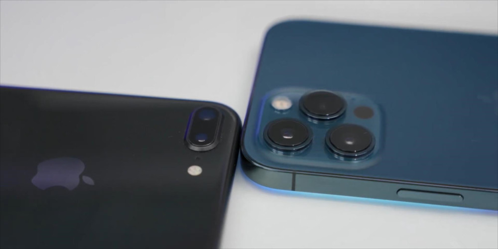 12promax真机图片,12promax实物图 iphone12promax和iphone8plus真机对比:谁更经典