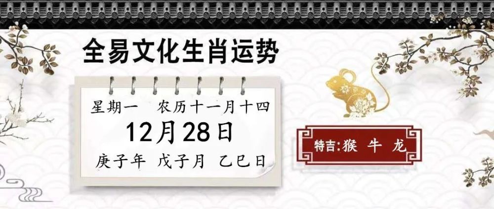 运播报:2020年12月28日,星期一,农历十一月十四(庚子年戊子月乙巳日)