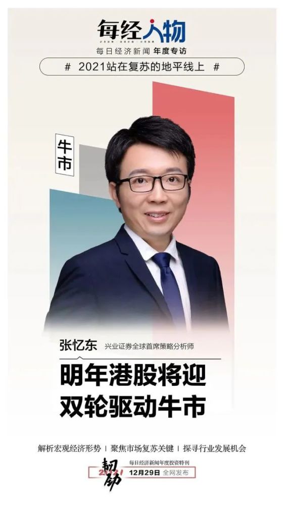 兴业证券张忆东:2021年港股将迎双轮驱动的牛市,拥抱优质核心资产