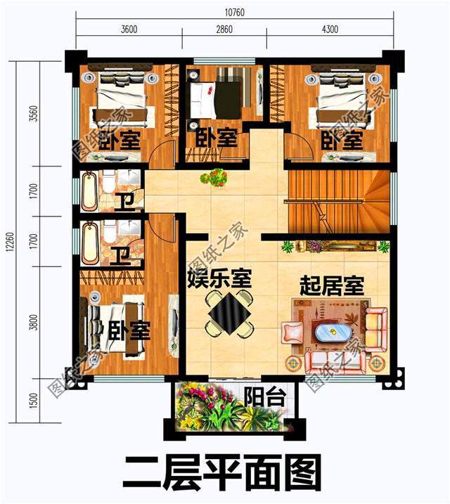 楼房设计图,简欧风格,造价20万左右 图纸介绍:本户型占地120平方米