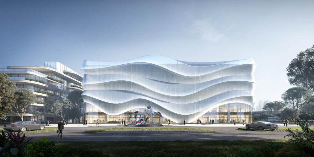 陕建(西安)物联网创新发展中心城市展厅外立面效果图
