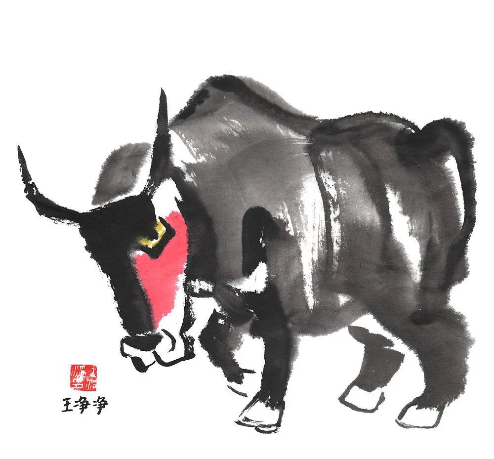 新年2021牛年插画元素,"牛"有"画"说