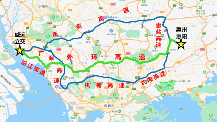 深圳外环高速一期18时正式通车哪些道路可进出高速看这里