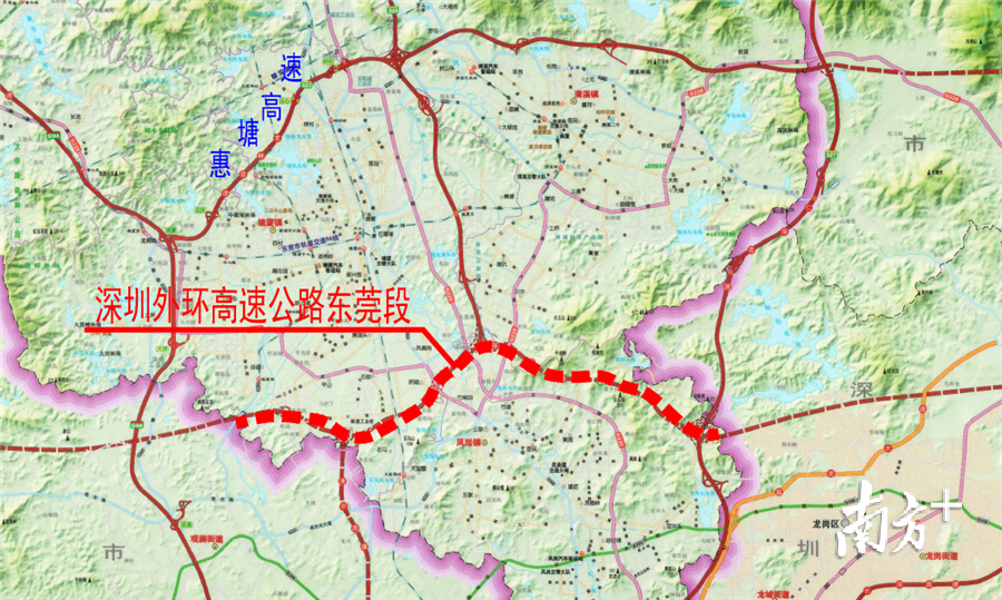 深外环高速公路起于深圳宝安区沙井街道办,接广深沿江高速公路,终于