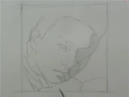 素描分享——明星帅气侧脸刻画流程分享
